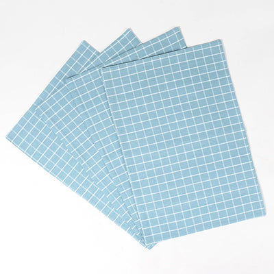 Checkered Sky Cotton Placemats Set of 4, 18.5 X 13 inch - Casa Amarosa