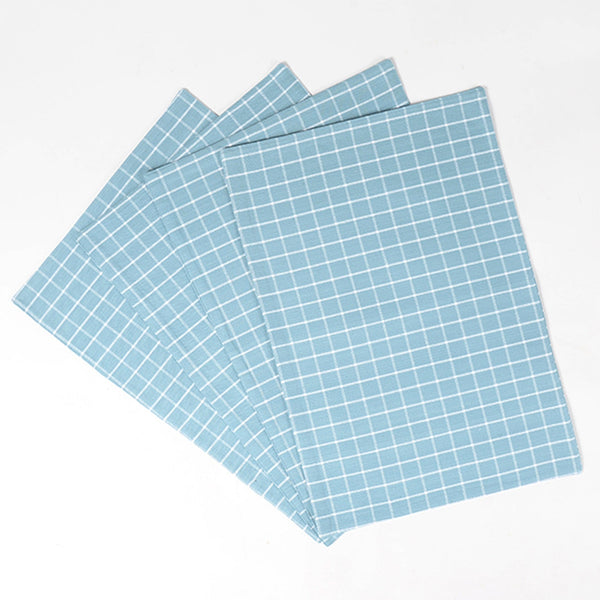 Checkered Sky Cotton Placemats Set of 4, 18.5 X 13 inch - Casa Amarosa