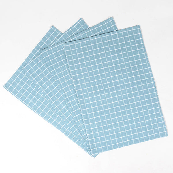 Checkered Sky Cotton Placemats Set of 4, 18.5 X 13 inch - Casa Amarosa