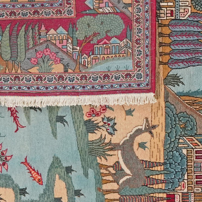 Kashan — Hand-knotted, 135x205 cm, Blue, 100% Virgin Wool | View 6
