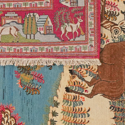 Kashan — Hand-knotted, 135x210 cm, Blue, 100% Virgin Wool | View 6