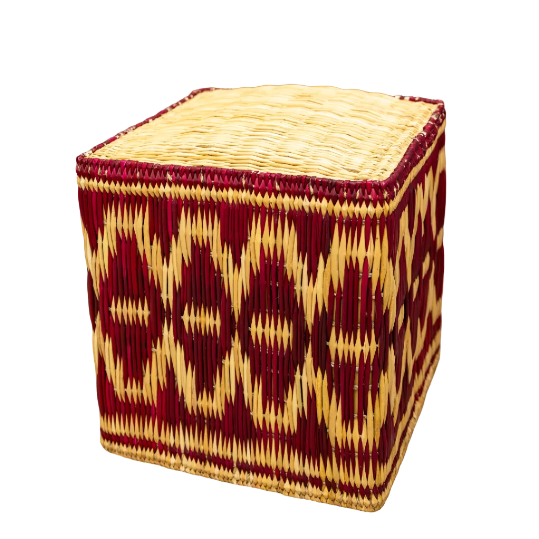 Bordeaux Woven Straw Stool