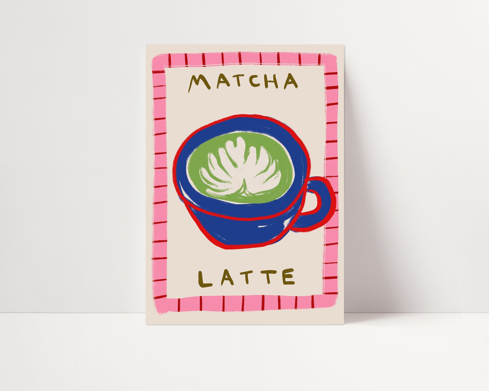 Matcha Latte Cup | Coffee Print | UNFRAMED