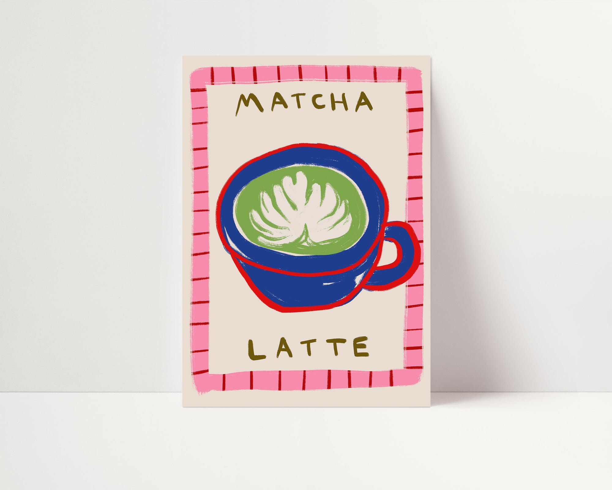 Matcha Latte Cup | Coffee Print | UNFRAMED