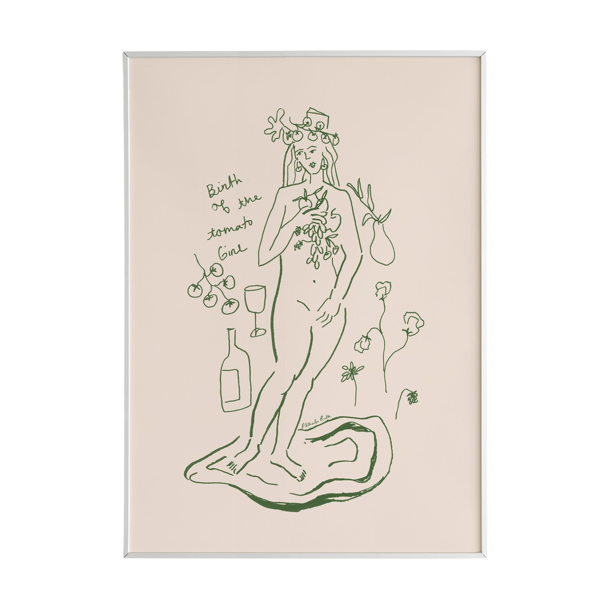"Birth of the Tomato Girl" Art Print