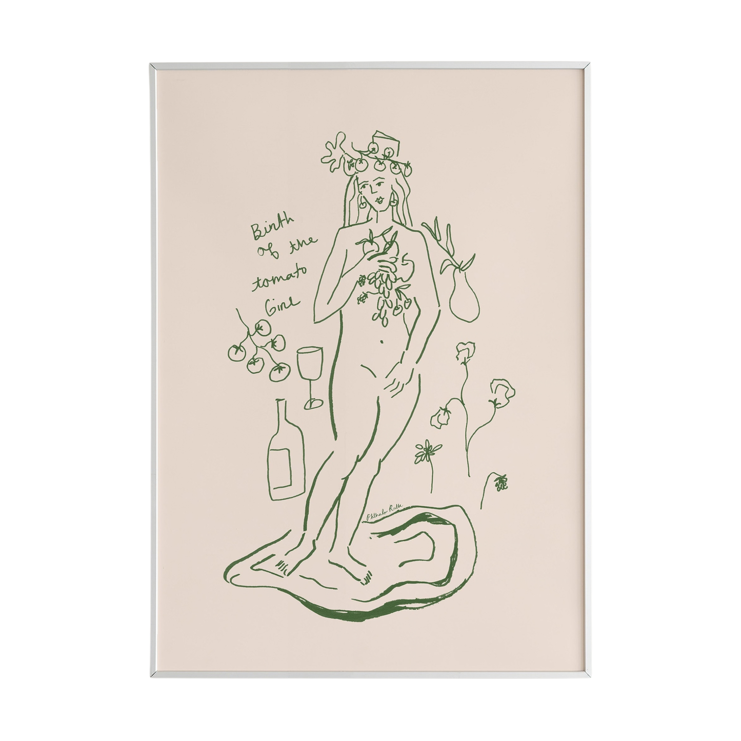 "Birth of the Tomato Girl" Art Print