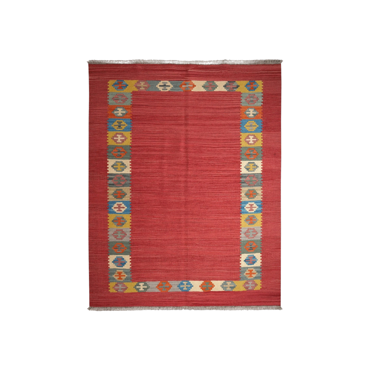 Gashgai Kilim · Hand-woven – Red, 201x160 cm