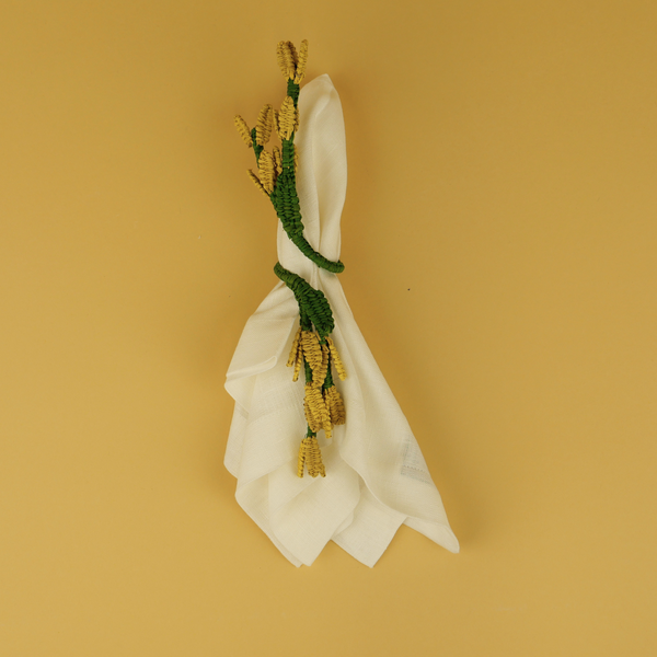Napkin Ring Yellow Flower