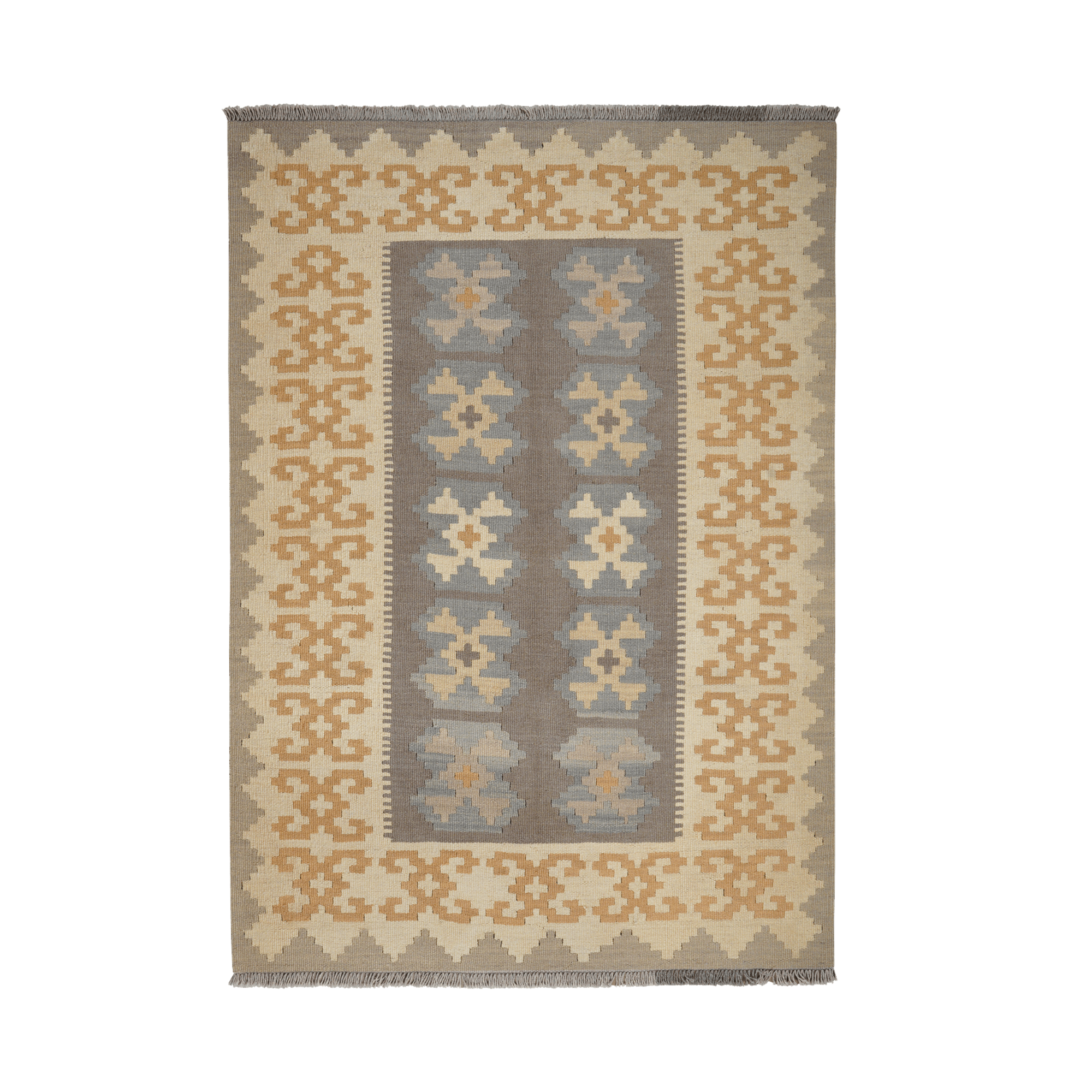 Kilim Gashgai Rug · Hand-Woven - Grey, 177x125 cm