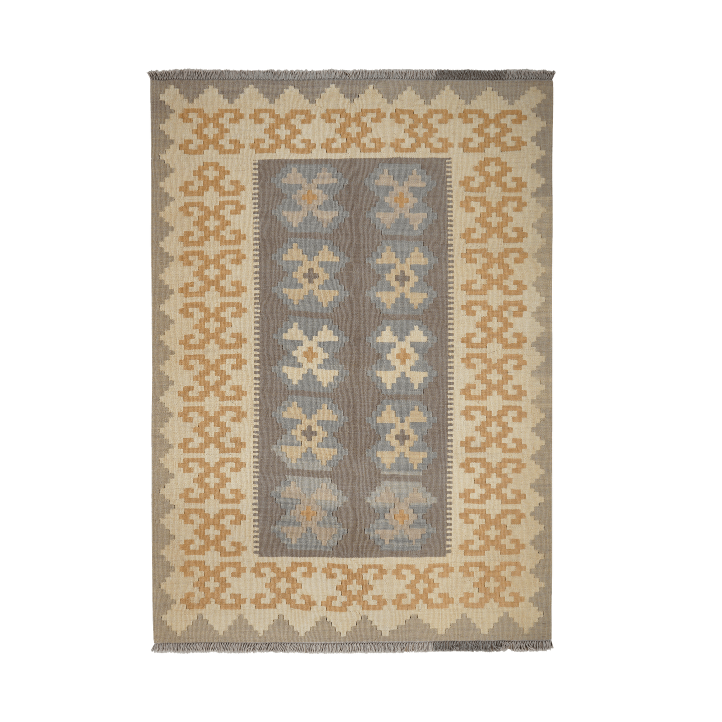 Kilim Gashgai Rug · Hand-Woven - Grey, 177x125 cm