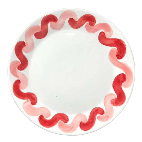 Onda Serving Plate - Pink & Red