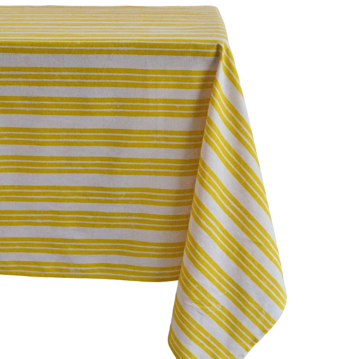 Lemon Yellow Stripe Tablecloth