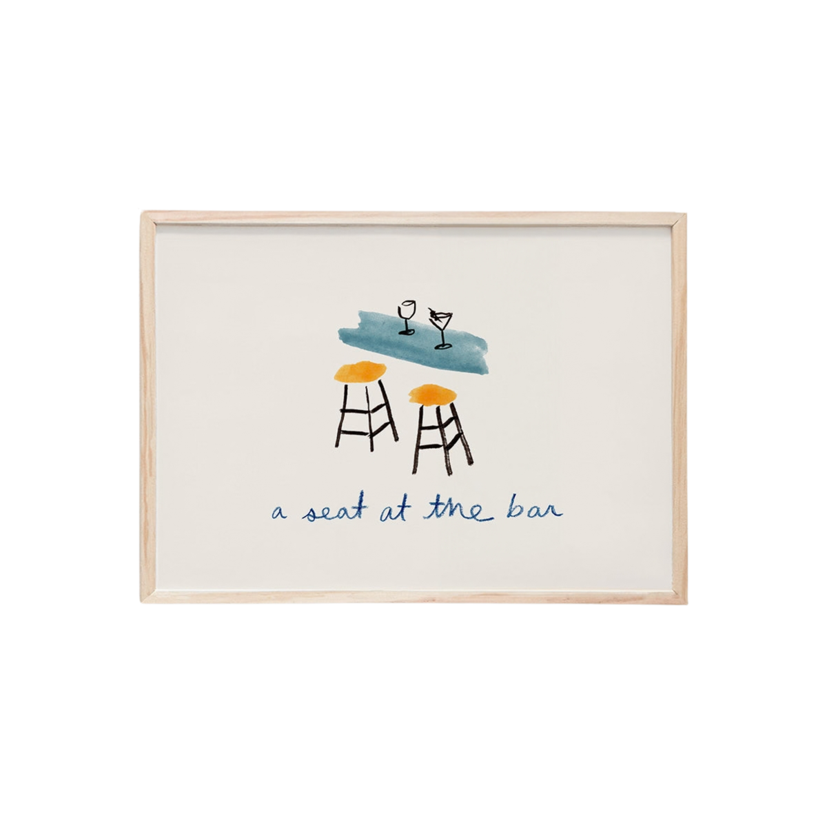 “A Seat at the Bar” Mini Art Print