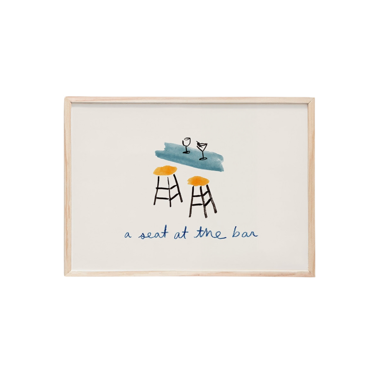 “A Seat at the Bar” Mini Art Print