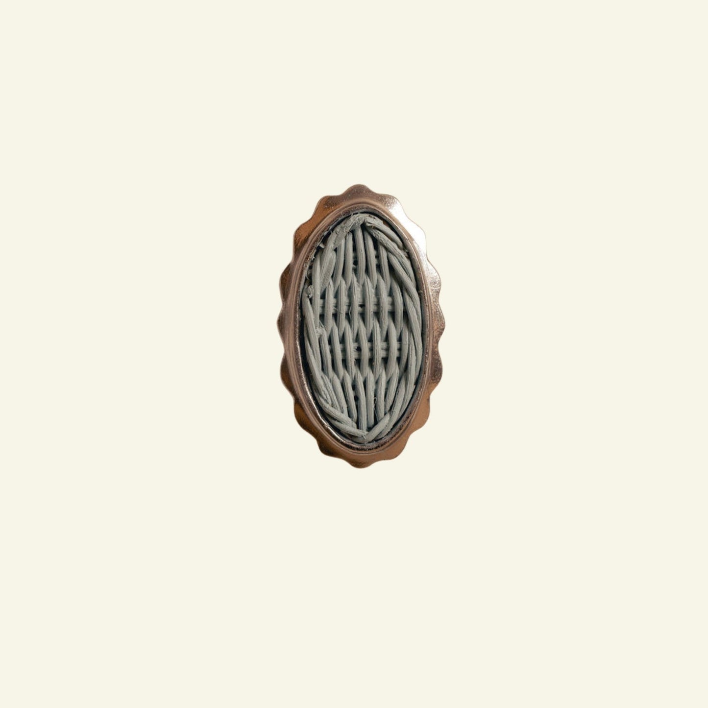 Delilah Brass & Rattan Oval Cabinet Knob