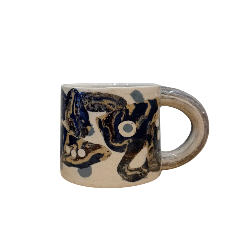 Handcrafted Ceramic Mug - Large Nerikomi