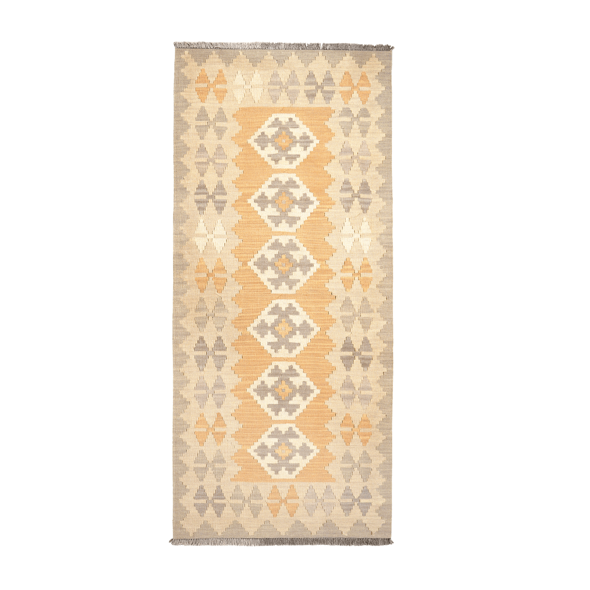 Kilim Gashgai Rug · Hand-Woven - Yellow, 193x84 cm