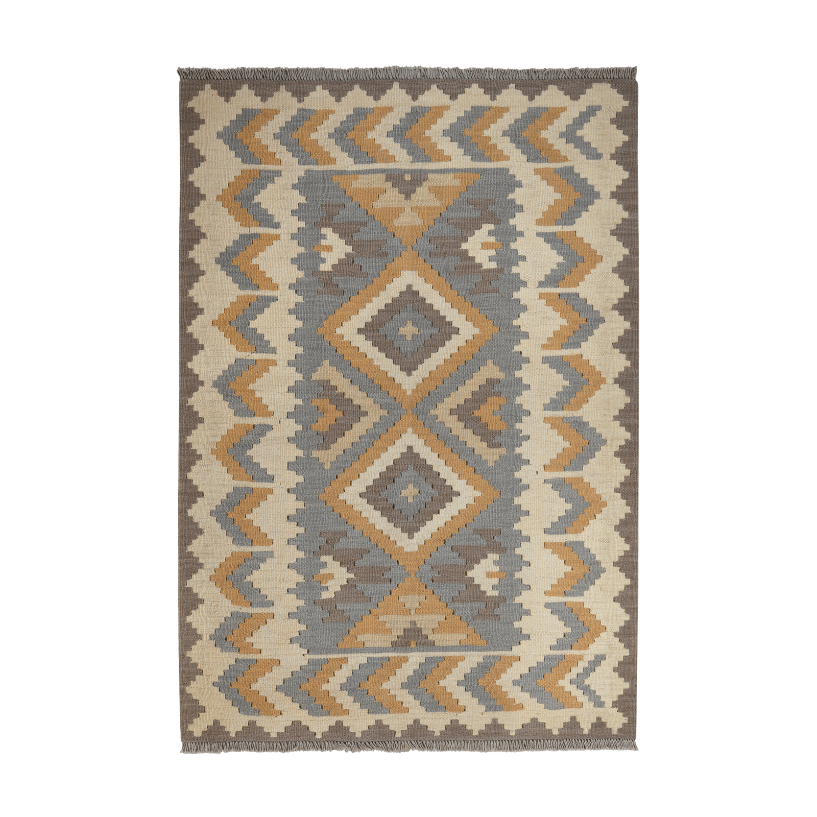 Kilim Gashgai Rug · Hand-Woven - Grey, 170x119 cm