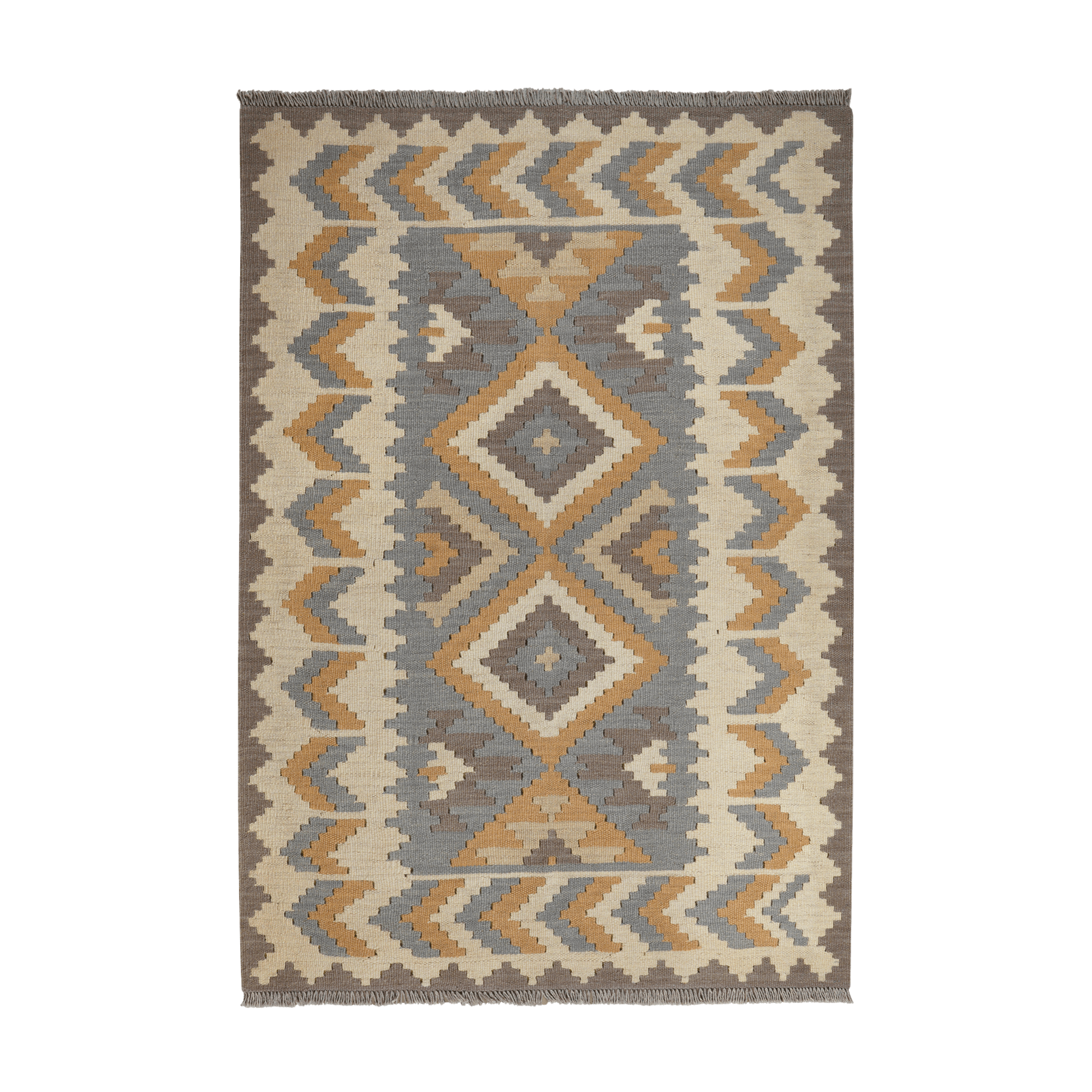 Kilim Gashgai Rug · Hand-Woven - Grey, 170x119 cm