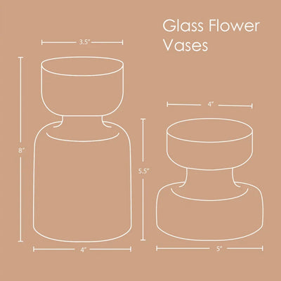 Slate Brown Handblown Glass Vase Tall, 4.72x4.72x7.87 Inch - Casa Amarosa
