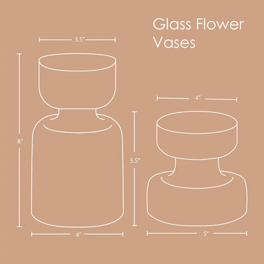 Slate Brown Handblown Glass Vase Tall, 4.72x4.72x7.87 Inch - Casa Amarosa