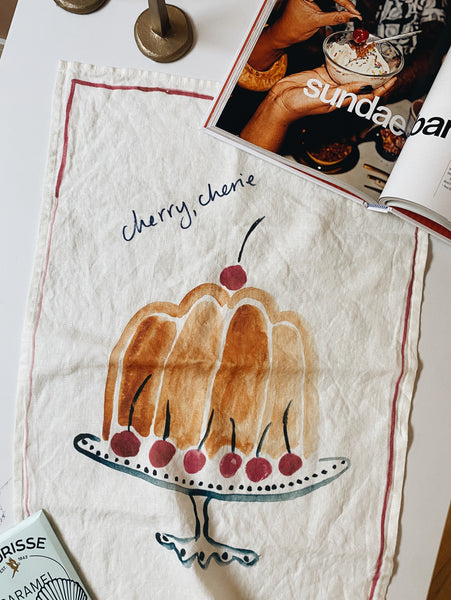 Cherry Cherie - Linen Teatowel