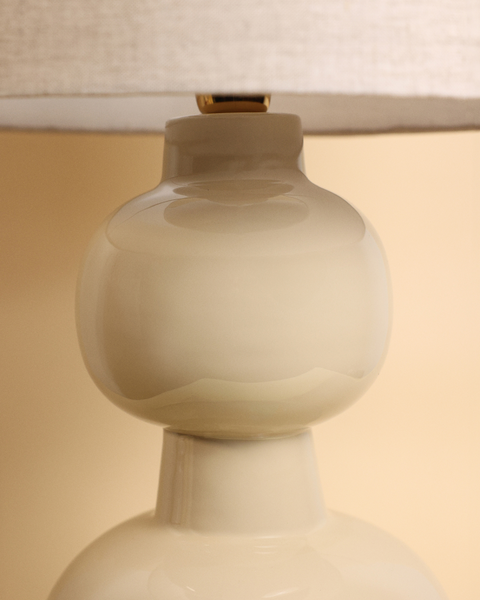 Amália Table Lamp, Beige Ceramic