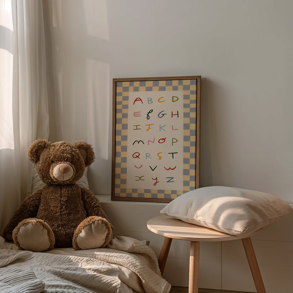 Colourful Alphabet | Kid's Print | UNFRAMED