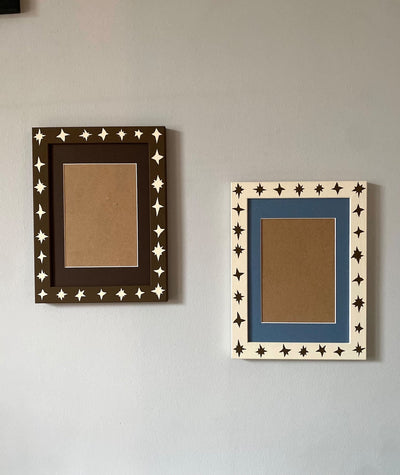 Picture Frame, Brown Wonky Stars image 1