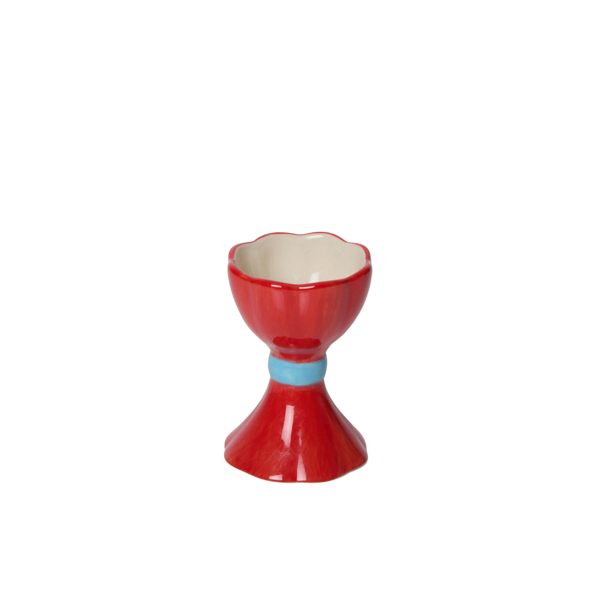 Egg Cup - Cherry Red and Sky Blue