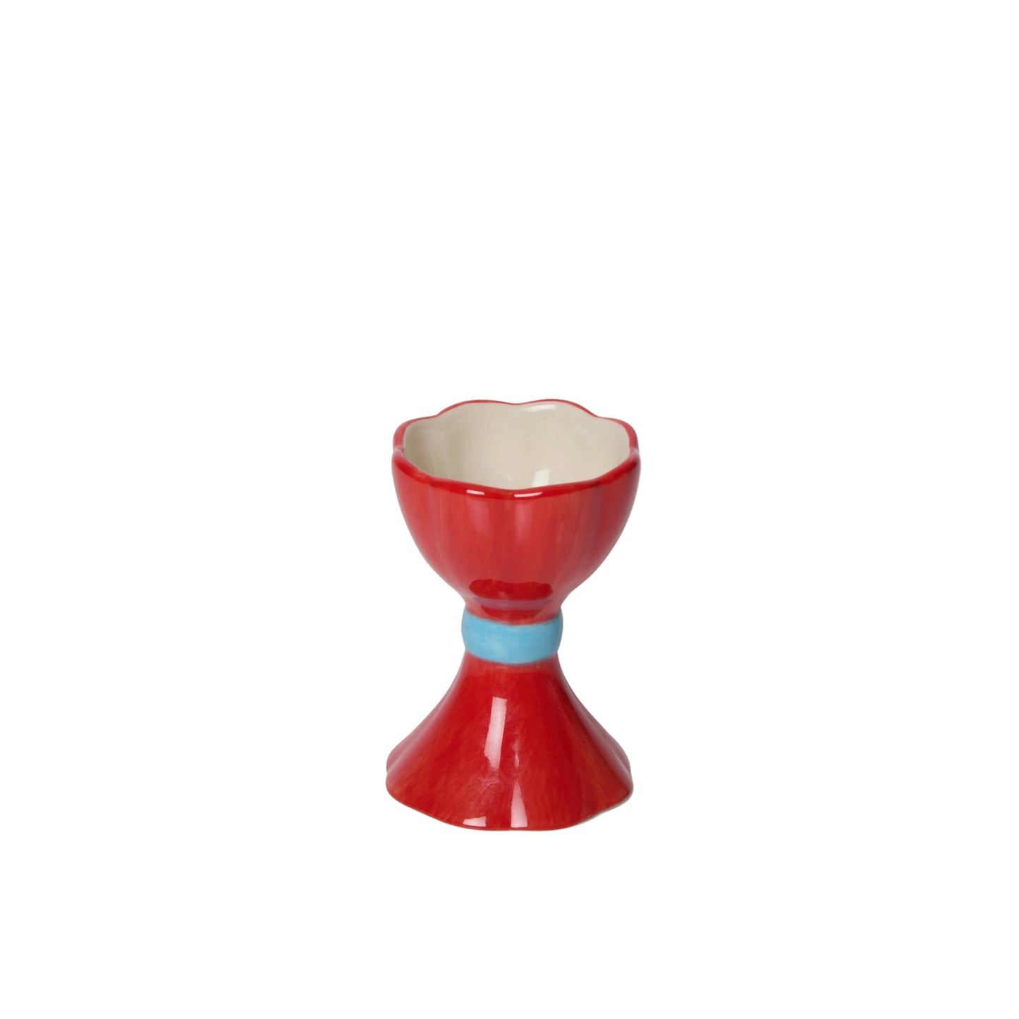 Egg Cup - Cherry Red and Sky Blue