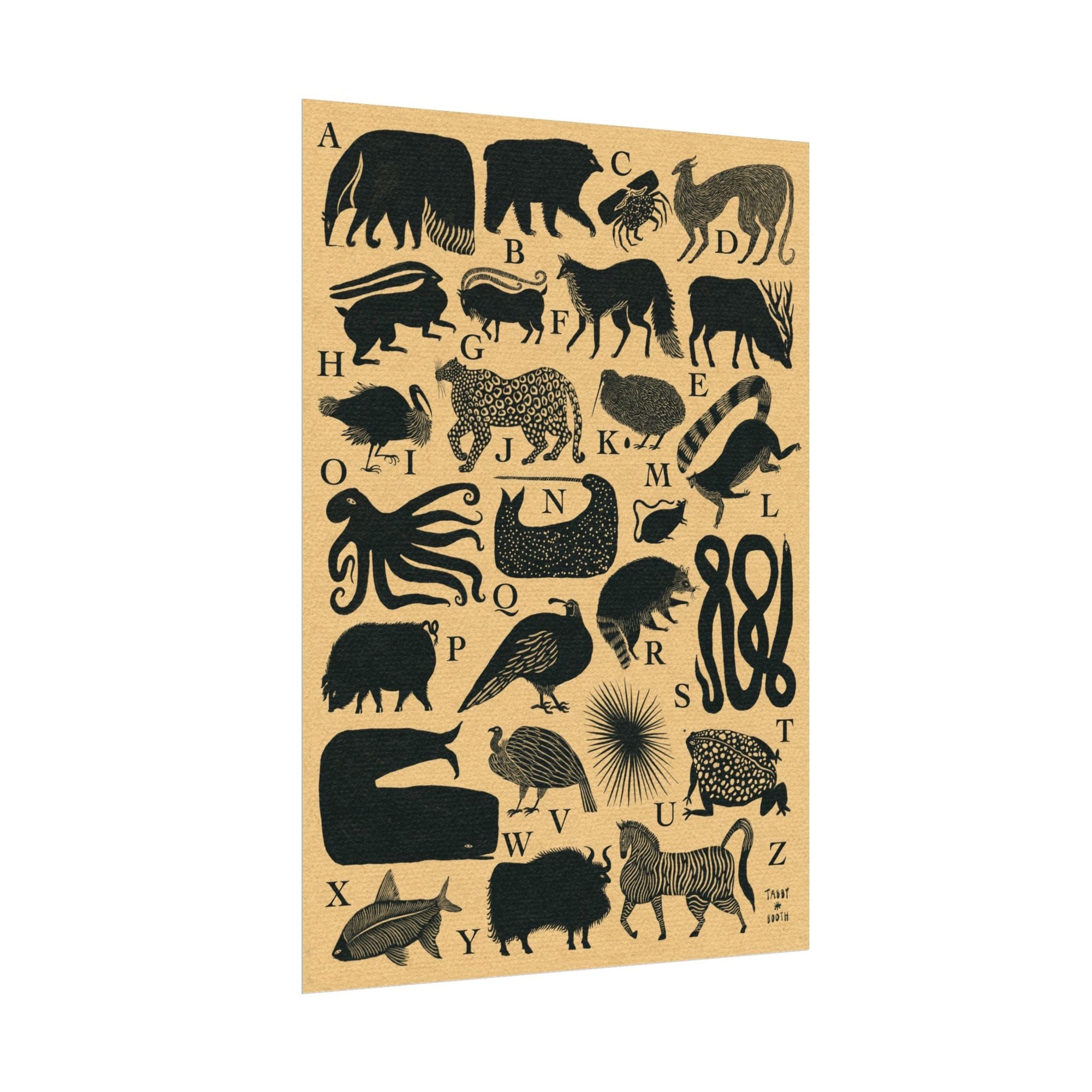 Tabby Booth Fine Art Print • Alphabet for Animals