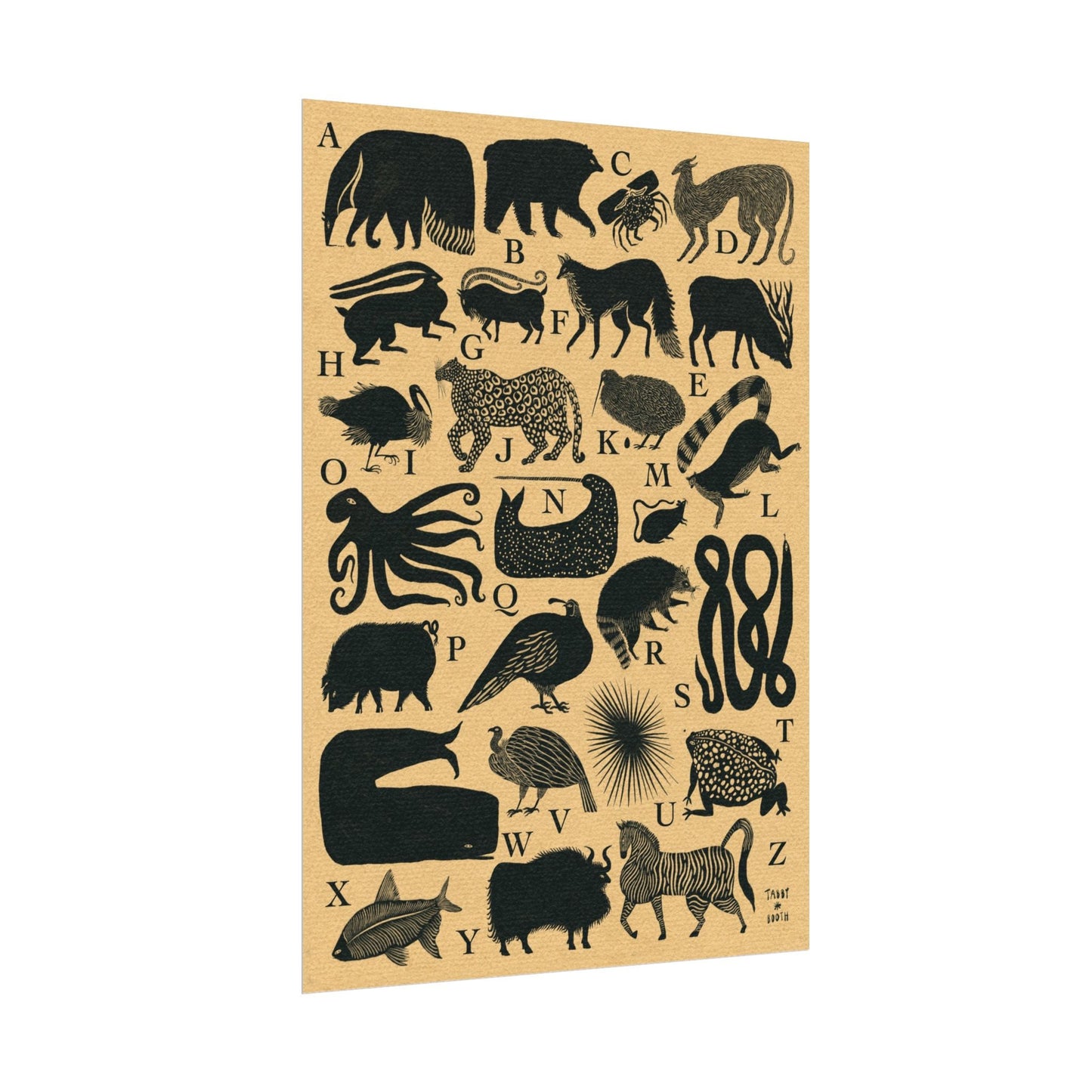 Tabby Booth Fine Art Print • Alphabet for Animals