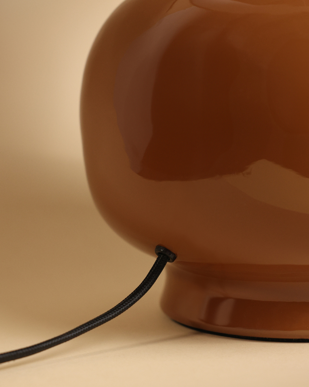 Amália Table Lamp, Brown Ceramic