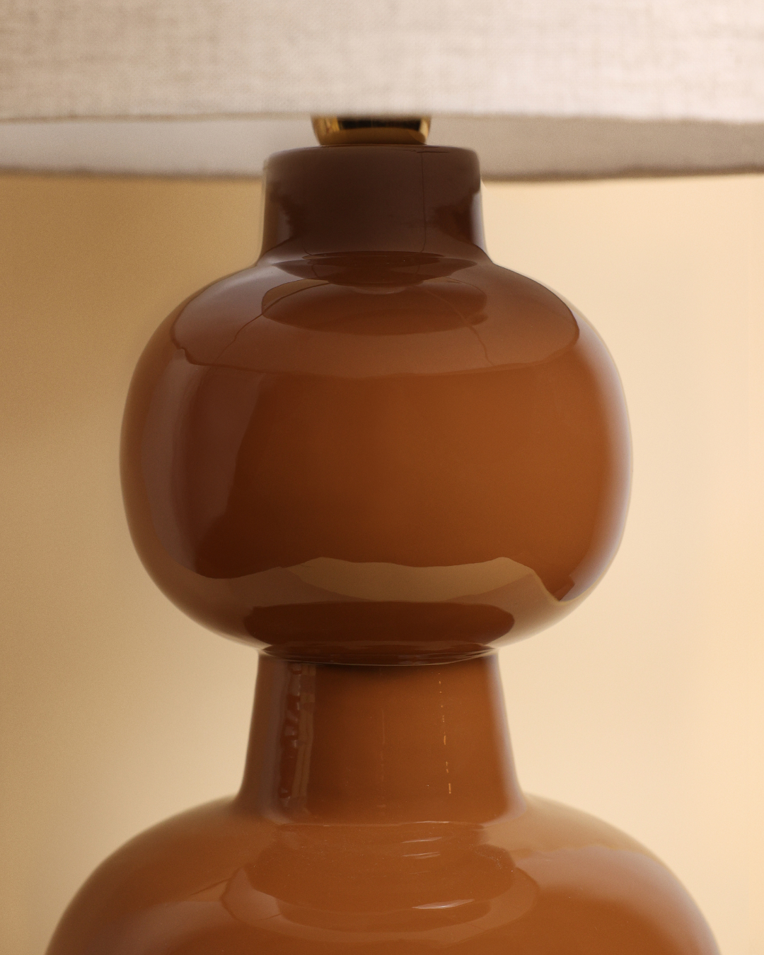 Amália Table Lamp, Brown Ceramic