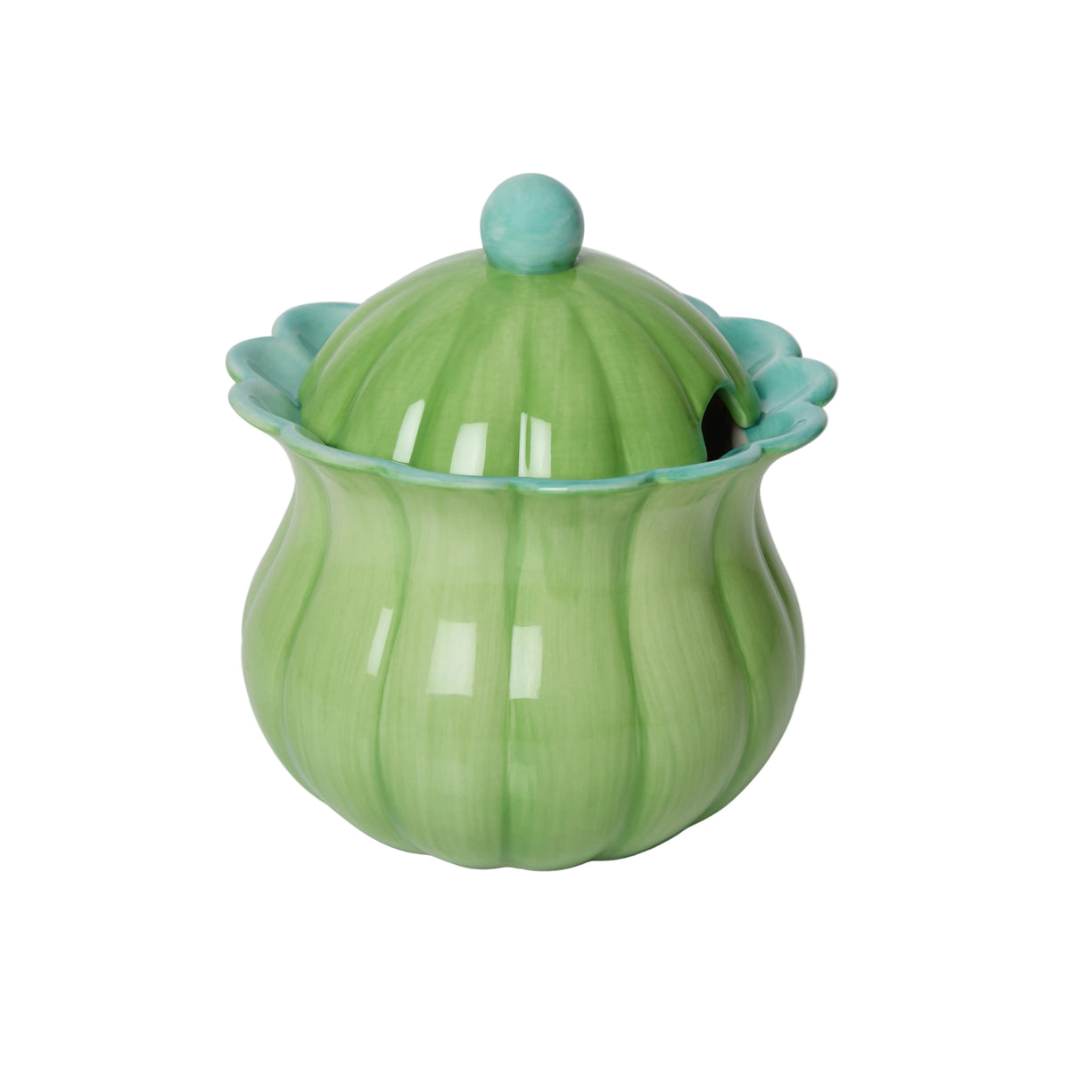 Sugar Bowl - Lime Green and Aqua