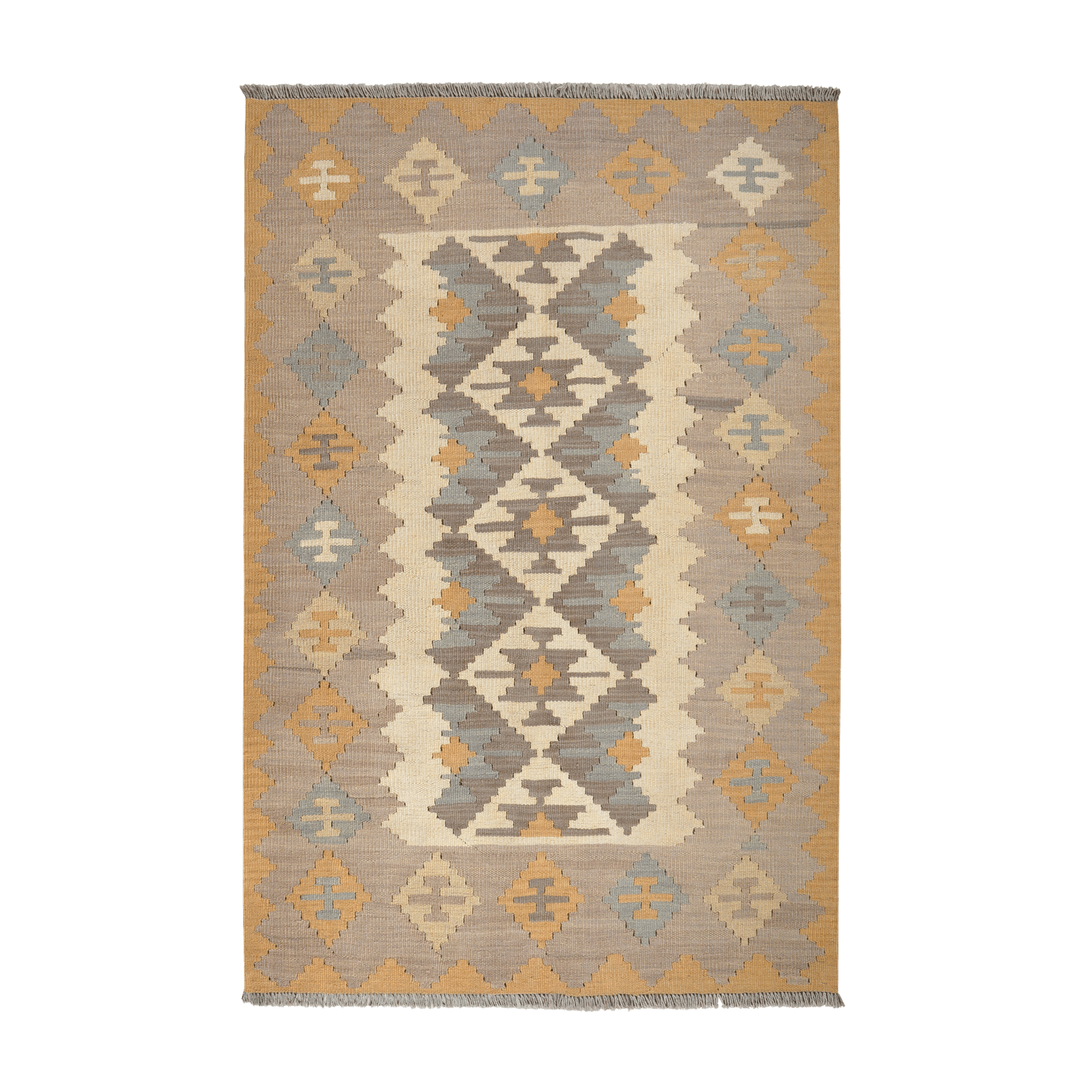 Kilim Gashgai Rug · Hand-Woven - Beige, 185x122 cm