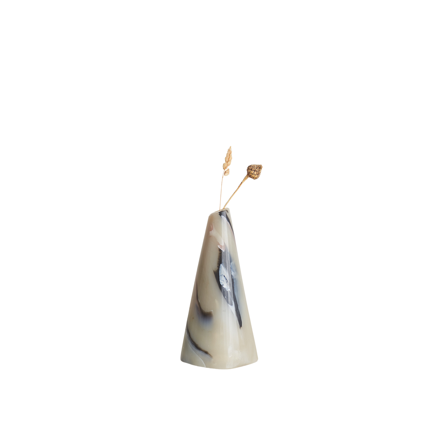 Recycled Plastic Marbled Bud Vase - Rose Peaks