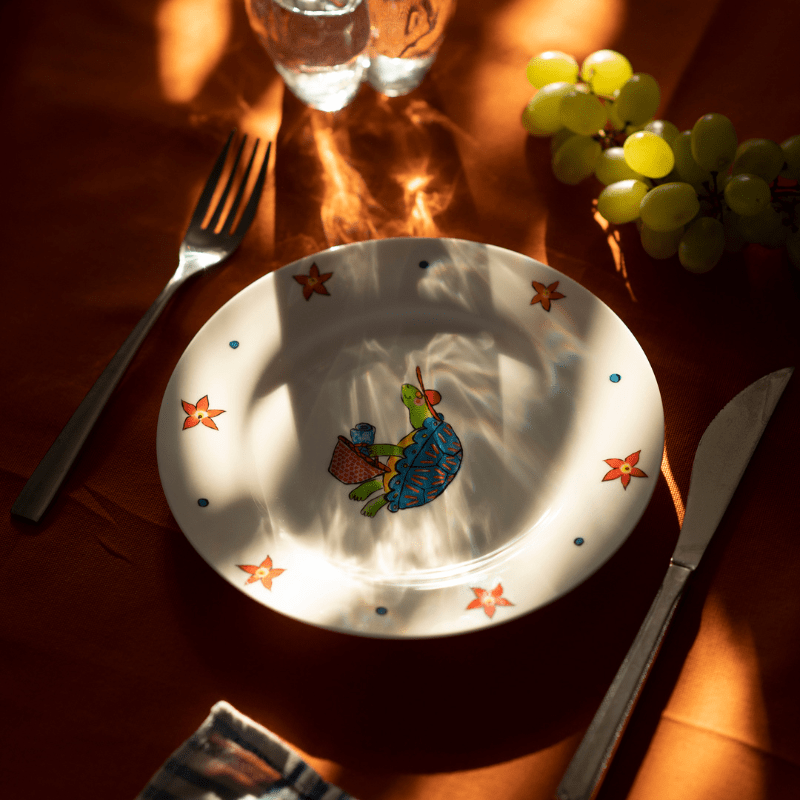 Holidaying Turtle Dessert Plate Set - Set of 6
