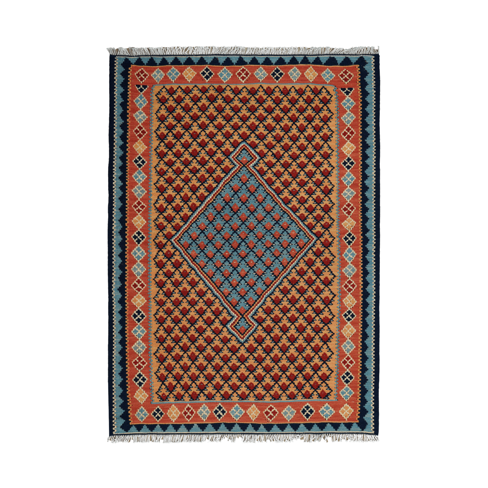 Kilim Senneh Rug · Hand-Woven - Beige, 148x105 cm