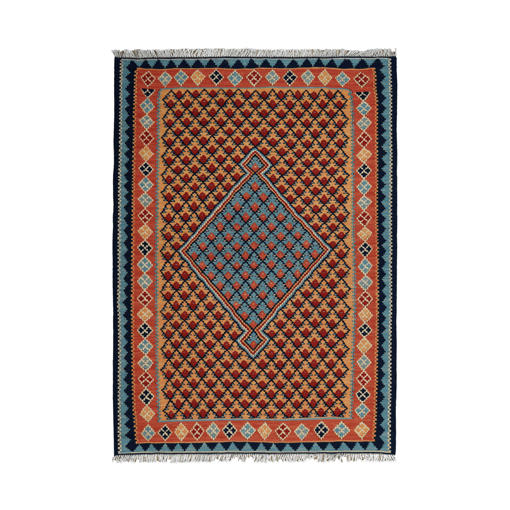 Kilim Senneh Rug · Hand-Woven - Beige, 148x105 cm
