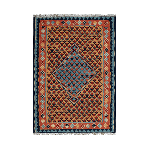 Kilim Senneh Rug · Hand-Woven - Beige, 148x105 cm
