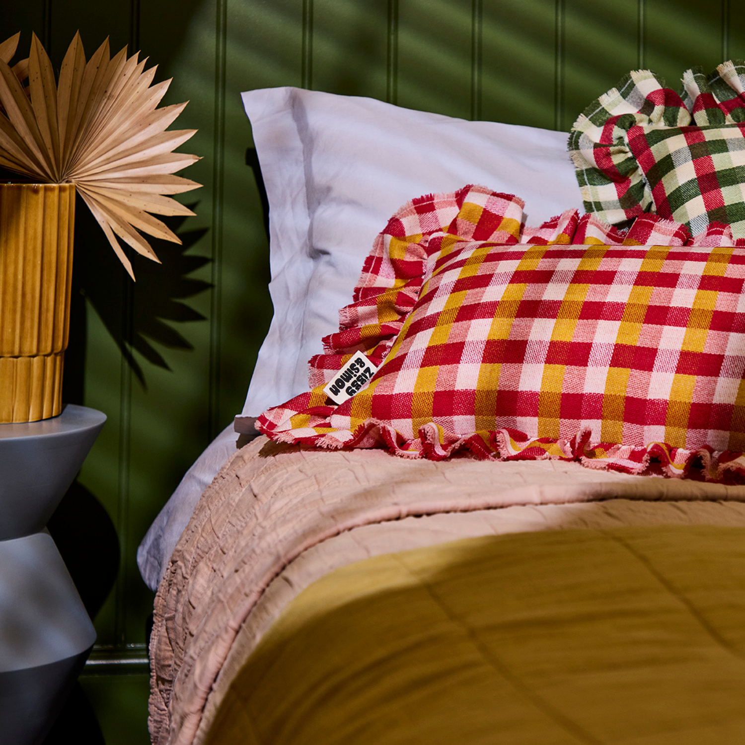 Cushion Cover - Rhubarb & Custard