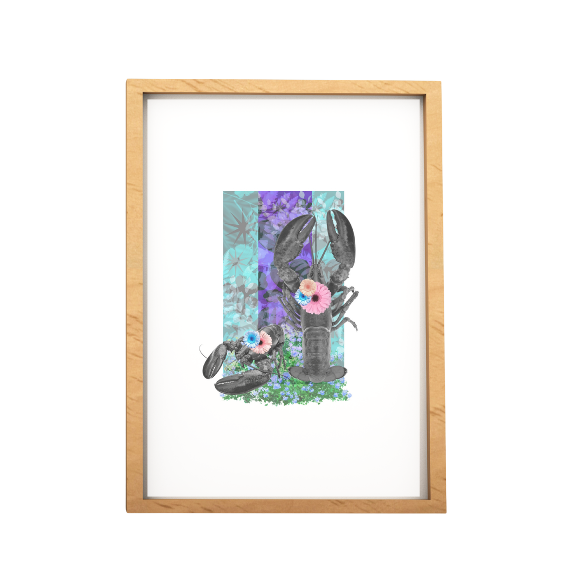 The Lobster Collage In Mono Print