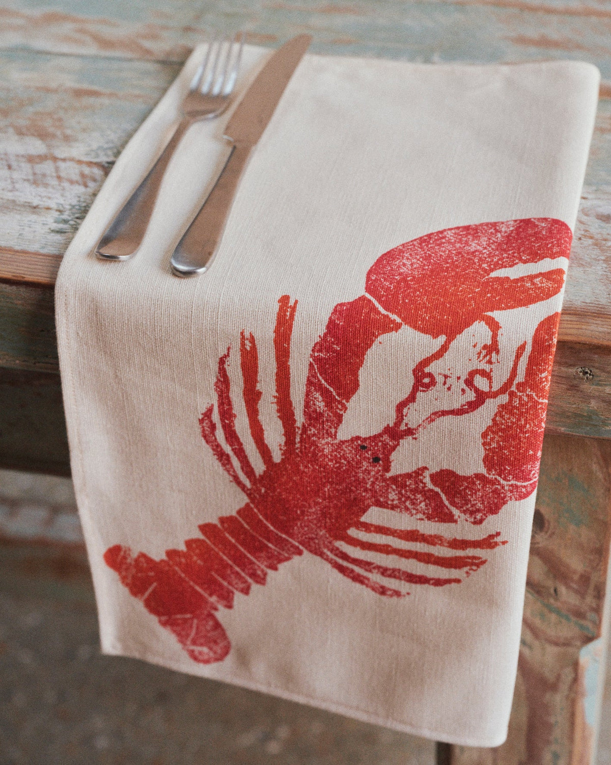 Set of Four Lobster Napkins