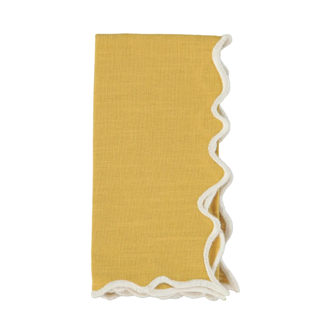 Vila Napkin, Mustard and White