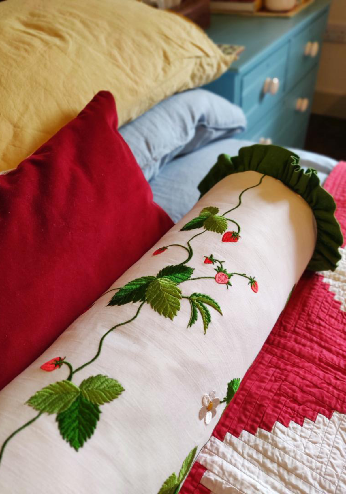 Strawberry Patch Bolster