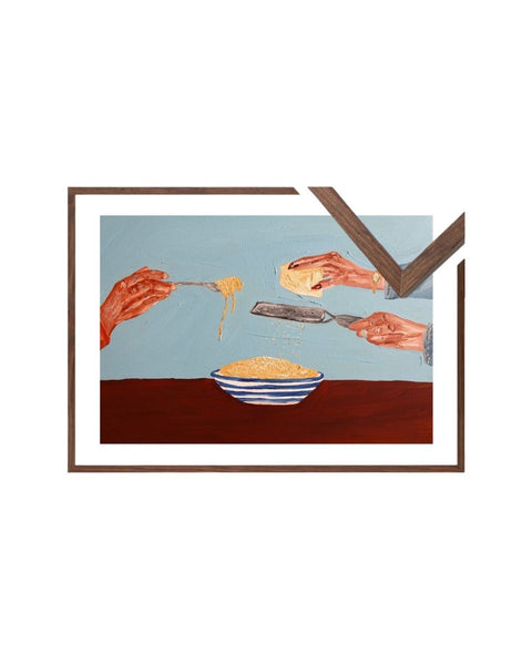 Sharing Pasta Fine Art Print