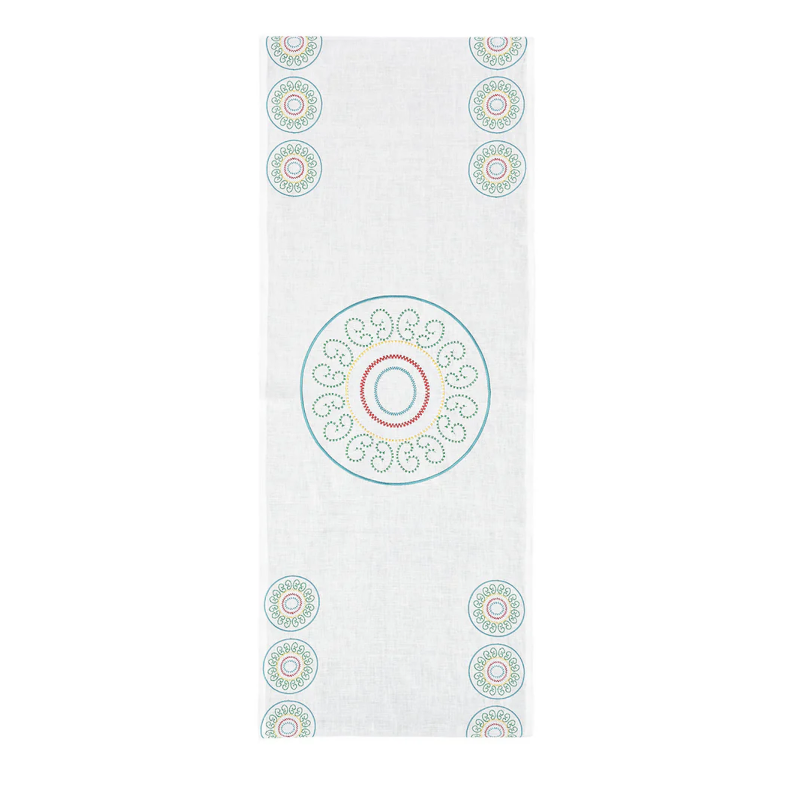 Multicolor Luminaria Runner - White Linen