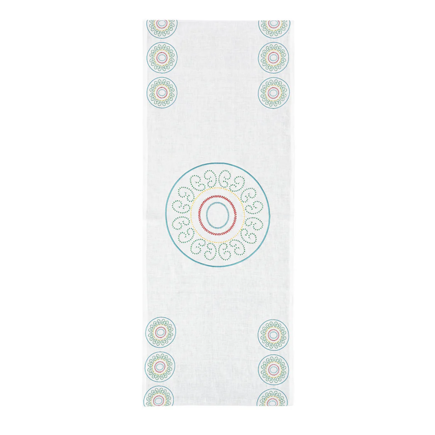 Multicolor Luminaria Runner - White Linen